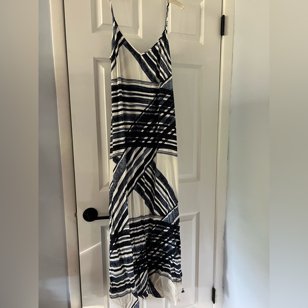 Loft Navy and cream sundress size medium